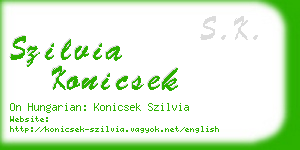 szilvia konicsek business card